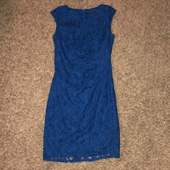 Robe Crayon Adrianna Papell - Bleu Royal - Taille 4 - Taille Ruchée - Neuve Sans étiquettes